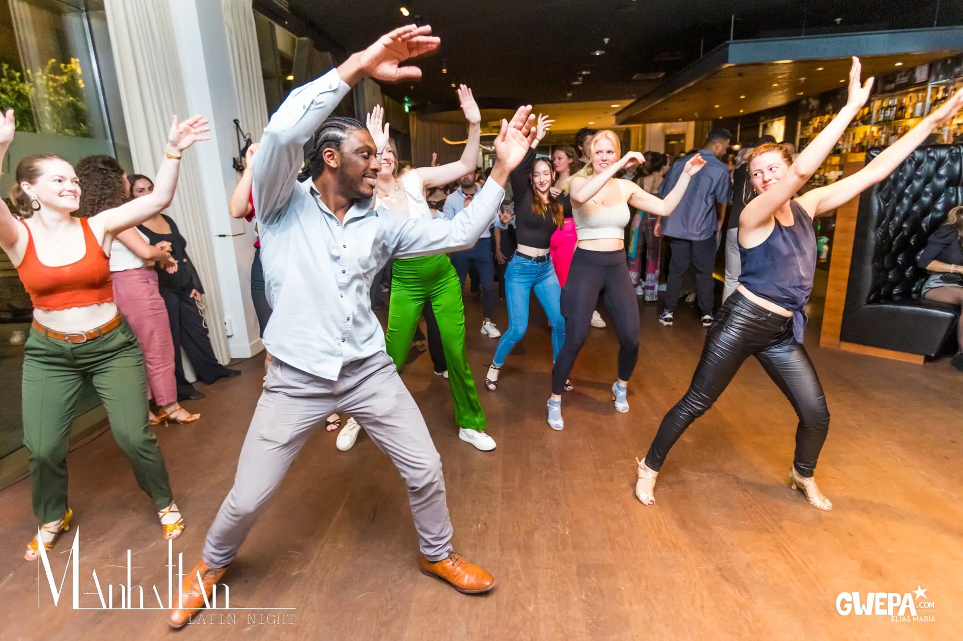 Dancers celebrating